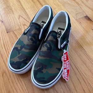 Vans Custom Platform Camo Slip On Sneakers